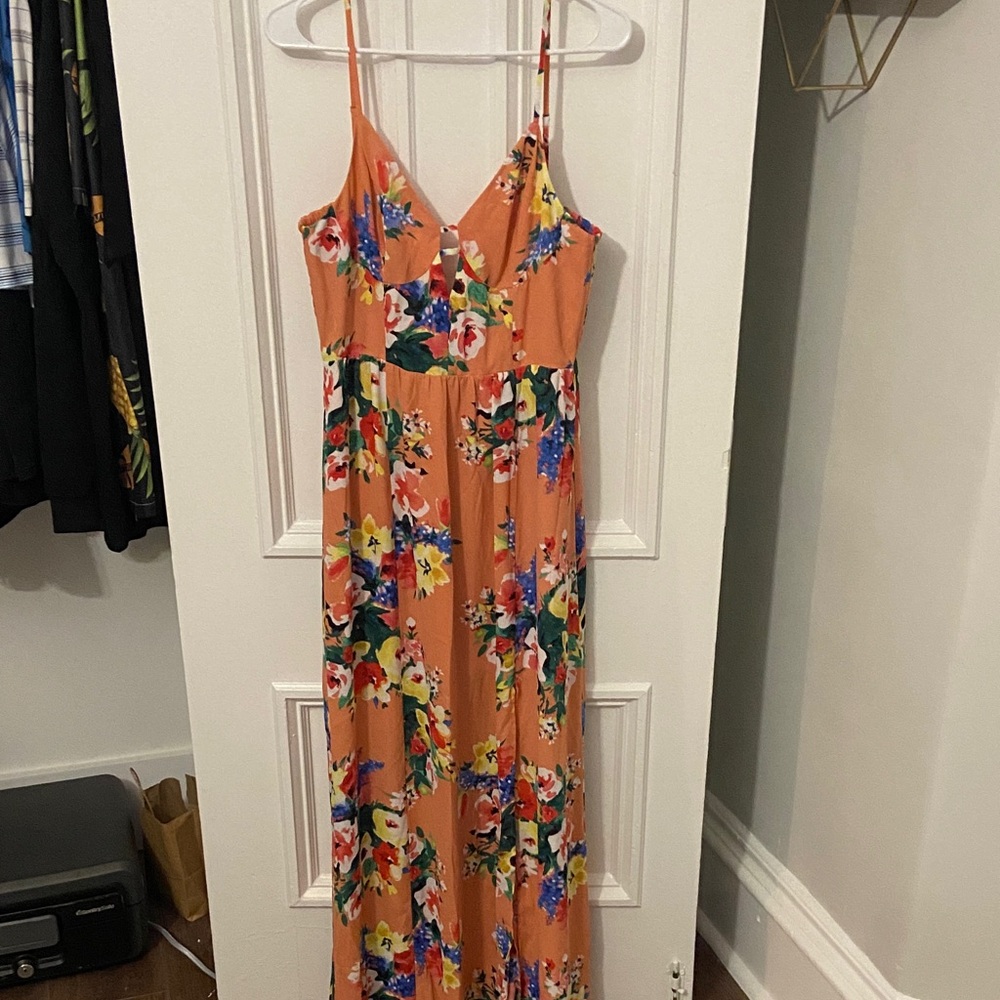 Express Vibrant Floral Maxi Dress